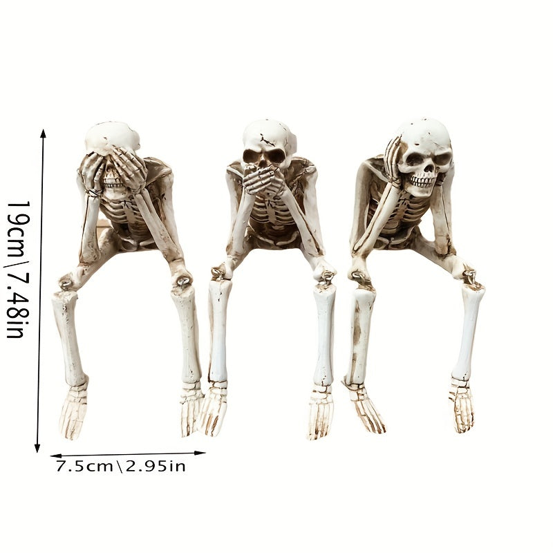 Hanging Skeleton Decoration Resin | Indoor & Outdoor Weather Resistant | Halloween Easter Hanukkah Christmas Decor 3