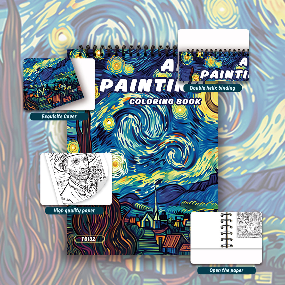 Spiral Colouring Book for Adults | Thick 100gsm Paper, Lay-Flat Spiral Binding | Stress Relief Art Therapy Gift 5