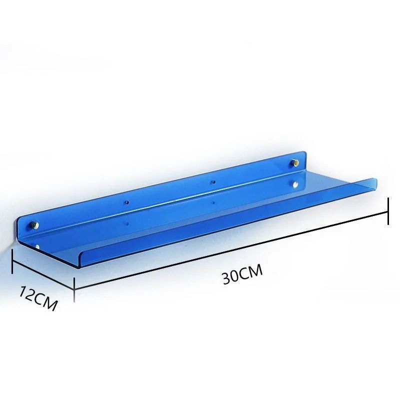 Acrylic Wall Storage Rack | No-Drill Strong Adhesive Mount for Bathroom & Kitchen | Clear Panel Saves Counter Space 17