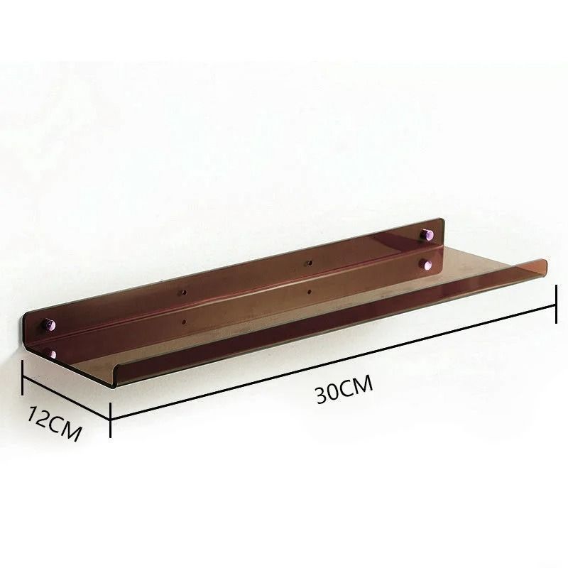 Acrylic Wall Storage Rack | No-Drill Strong Adhesive Mount for Bathroom & Kitchen | Clear Panel Saves Counter Space 18