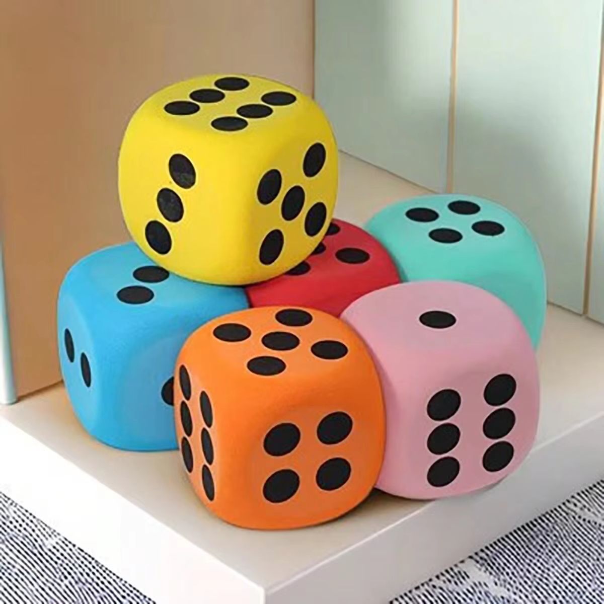 Soft Foam Dice Set | Jumbo Pet Training & Game Dice | Lightweight Foam Build for Interactive Indoor Play with Pets 2