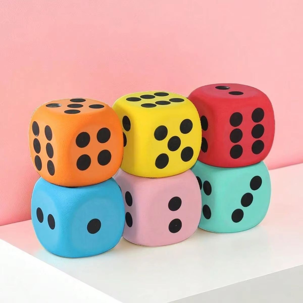 Soft Foam Dice Set | Jumbo Pet Training & Game Dice | Lightweight Foam Build for Interactive Indoor Play with Pets 3