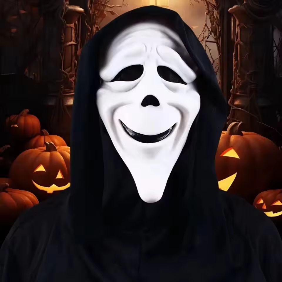 Full Head Scream Mask Halloween Costume | Creepy Red Tongue Design, Breathable Openings | Flexible Natural Latex 3