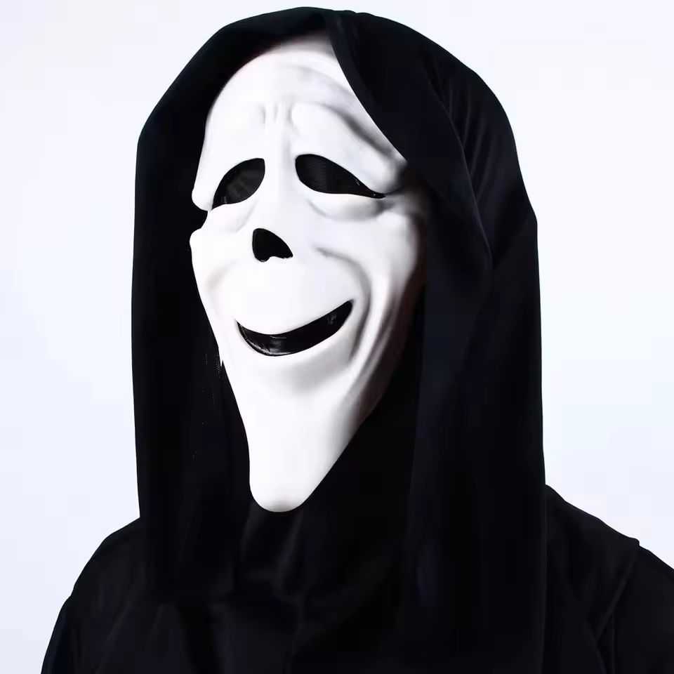 Full Head Scream Mask Halloween Costume | Creepy Red Tongue Design, Breathable Openings | Flexible Natural Latex 1