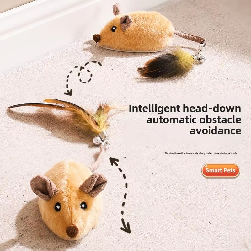 Interactive Motion-Sensing Mouse Toy | Automatic Movement & Squeak Sound | USB Rechargeable for Cats & Small Pets 3