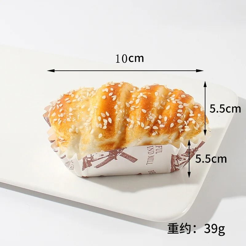 Artificial Bread Pastry Model Props | Soft Realistic Bakery Decor Set | Reusable Fridge Stickers & Photo Props 6