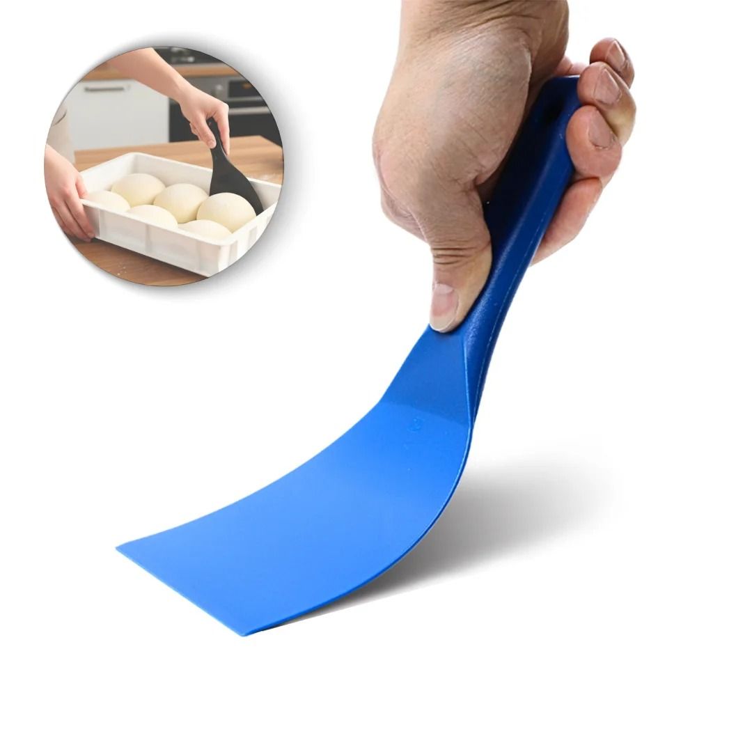 Flexible Pizza Dough Scraper Spatula Food-Grade Plastic | Ergonomic Handle, Hanging Hole | Non-Scratch Dough Cutting & Lifting 1