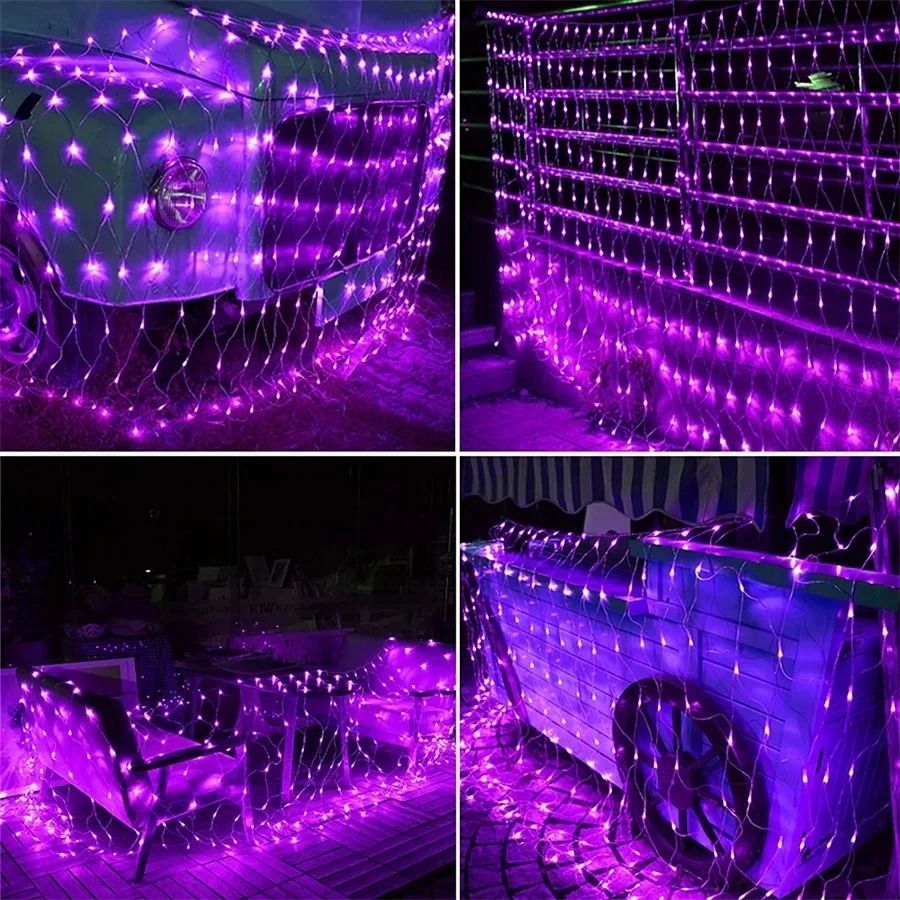LED Net Mesh Fairy Light Curtain | 8 Lighting Modes, Up to 672 LEDs | For Parties, Weddings and Halloween Décor 5