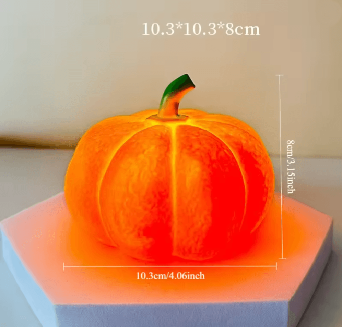 Halloween Pumpkin LED Night Light | Battery Powered Cordless Lantern | Warm Flicker-Like Glow for Cosy Fall Decor 6