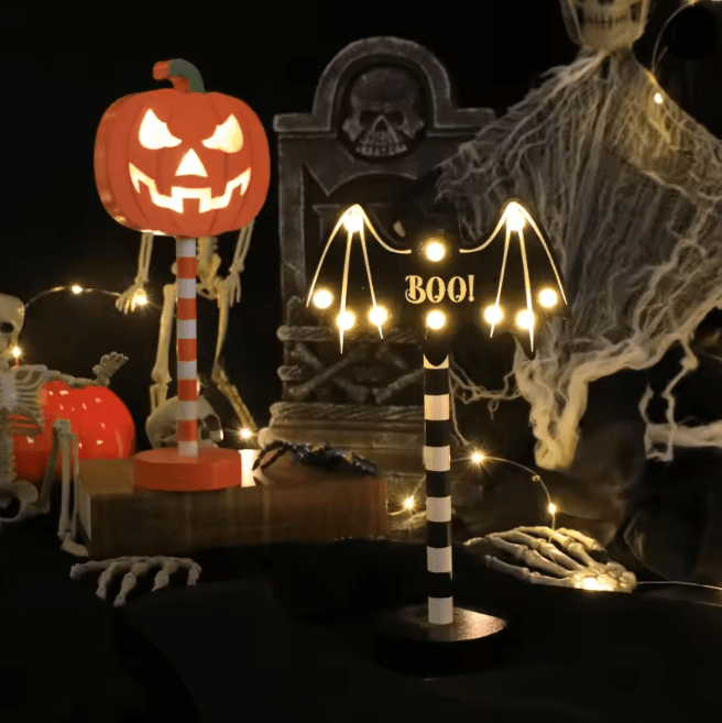 Halloween Pumpkin Ghost LED Night Light | Waterproof, Battery Powered | Cosy Glow for Porch, Garden & Indoor Decor 3