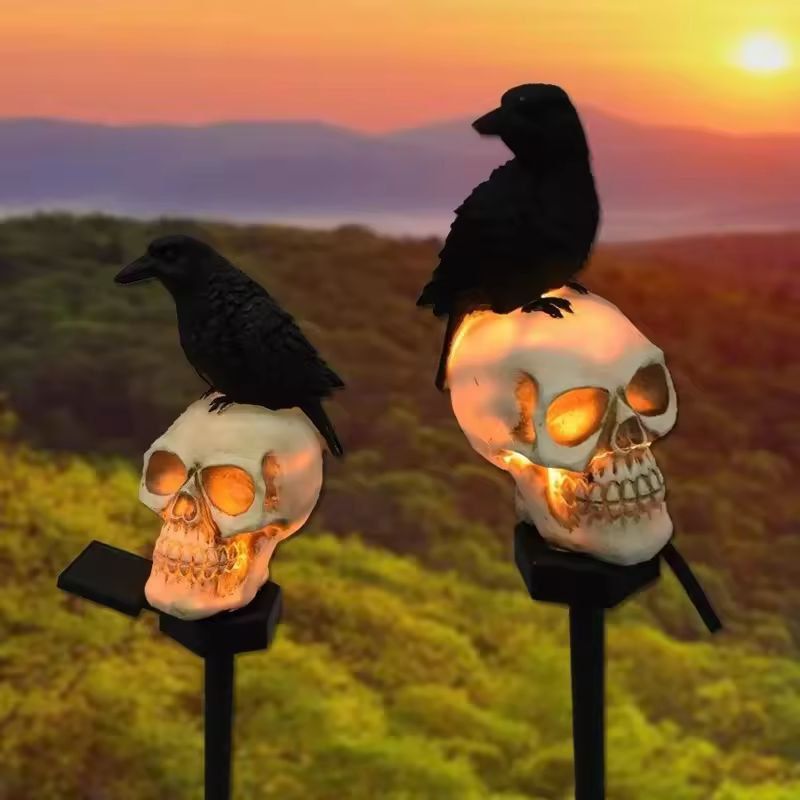 Outdoor Skeleton & Ghost Halloween Light Set | Built-In LED Glow, Easy Setup | Weather-Resistant Garden & Porch Decoration 1