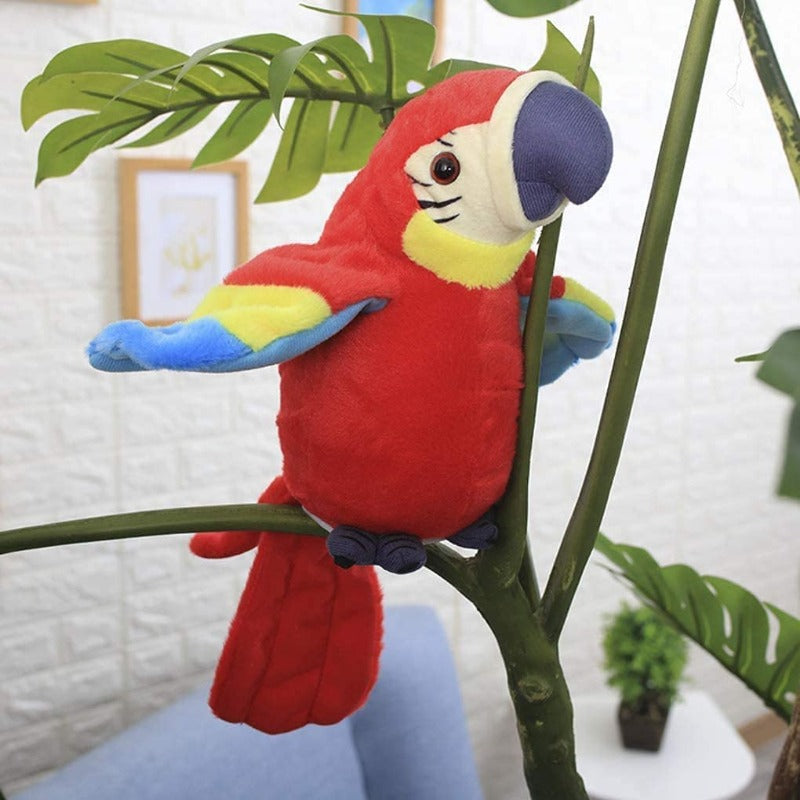 Talking Parrot Plush Toy | Records and Repeats Your Voice | Soft Cuddly Bird Toy for Playful Interactive Learning Fun 1