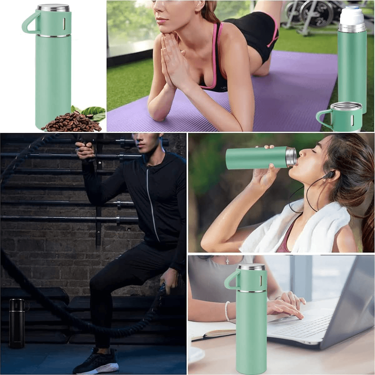 Vacuum Insulated Travel Mug Stainless Steel | 500ml Leak-Resistant Coffee Bottle | Keeps Drinks Hot or Cold for Hours 6