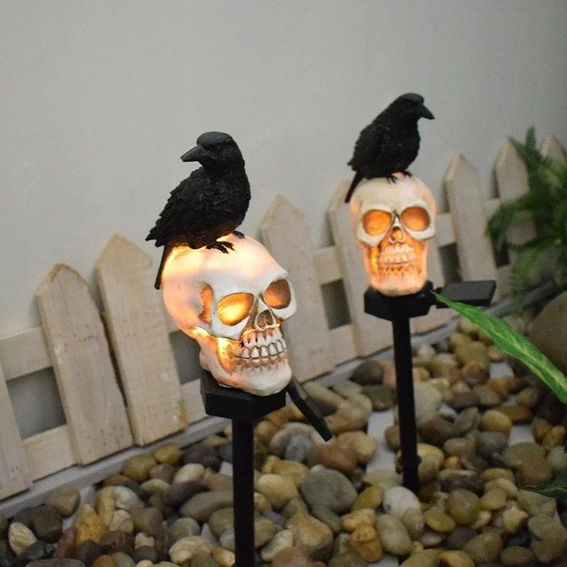 Light-Up Skeleton Ghost Decoration Halloween | Glowing LED Grimace Design | Weather-Resistant Outdoor Yard Prop 2