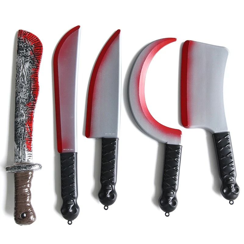 Halloween Axe Prop | Realistic Plastic Blade for Haunted House Decor and Cosplay | Lightweight and Reusable Design 1