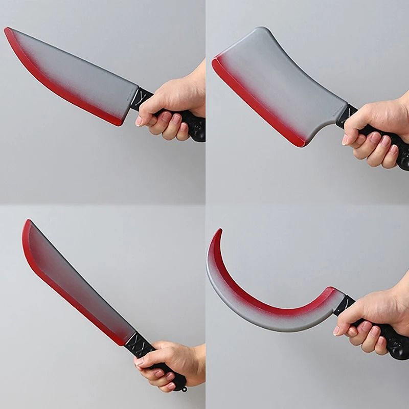 Halloween Axe Prop | Realistic Plastic Blade for Haunted House Decor and Cosplay | Lightweight and Reusable Design 3