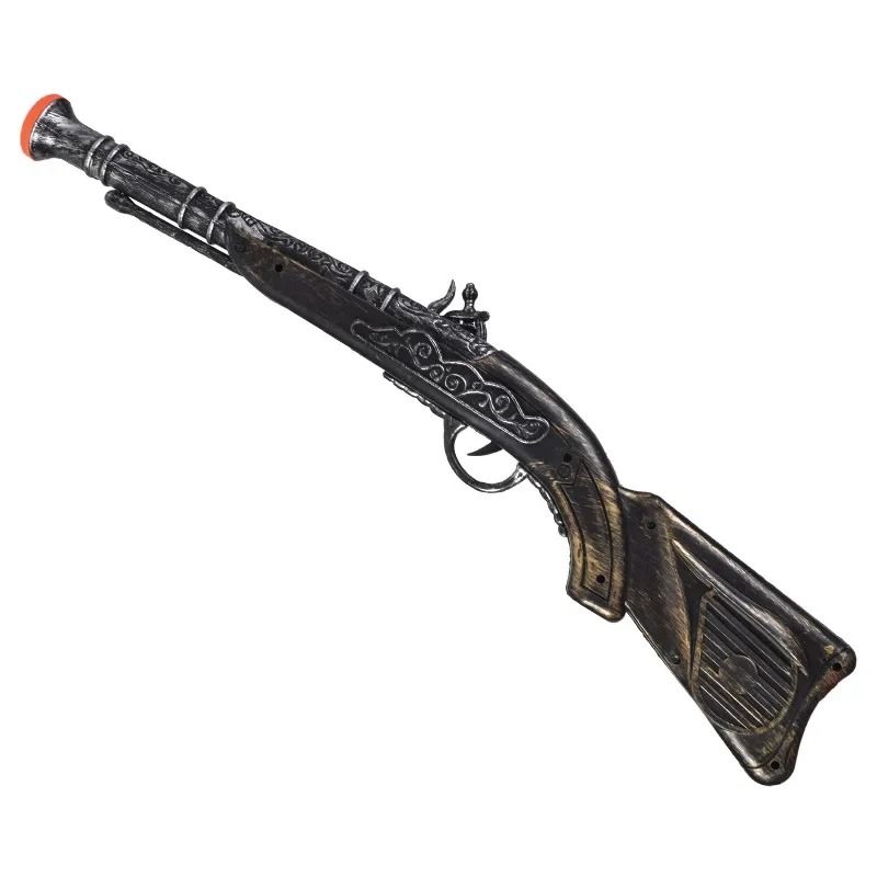 Flintlock Pirate Pistol Prop | Retro Engraved Costume Sidearm | Lightweight ABS Build for Halloween Party Cosplay 2