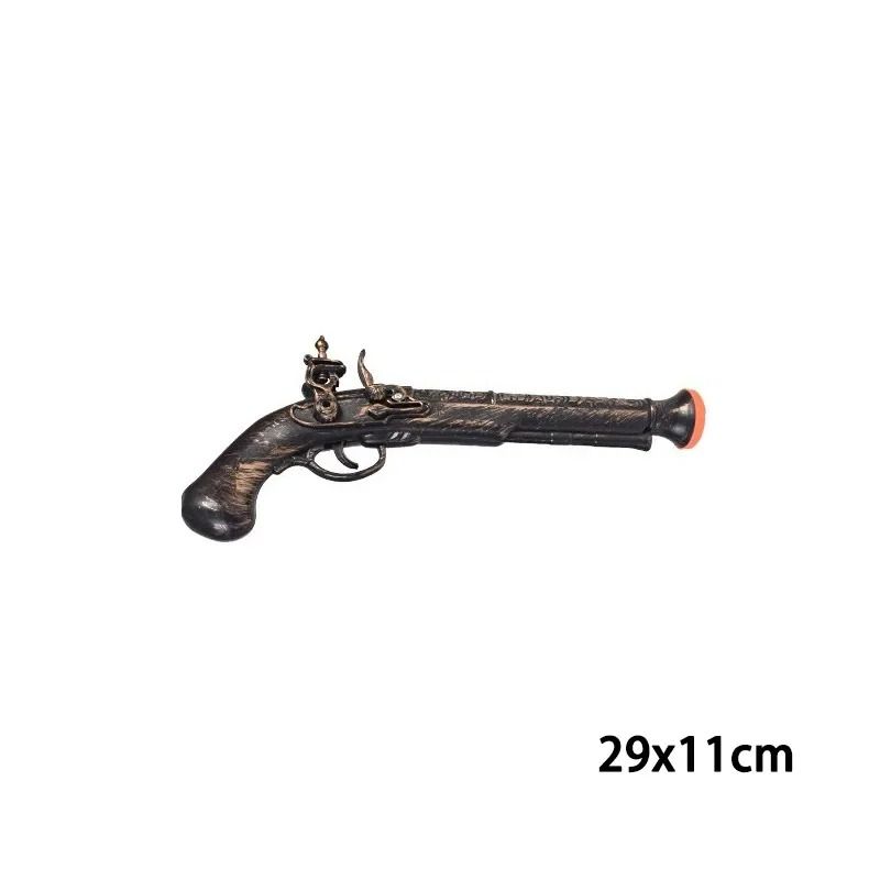 Flintlock Pirate Pistol Prop | Retro Engraved Costume Sidearm | Lightweight ABS Build for Halloween Party Cosplay 5