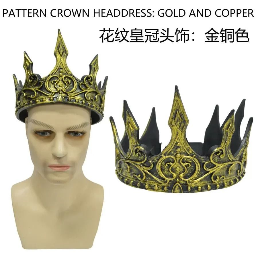 Kids' Baroque Metal Crown | Cosplay Tiara & Royal Ball Prop 10