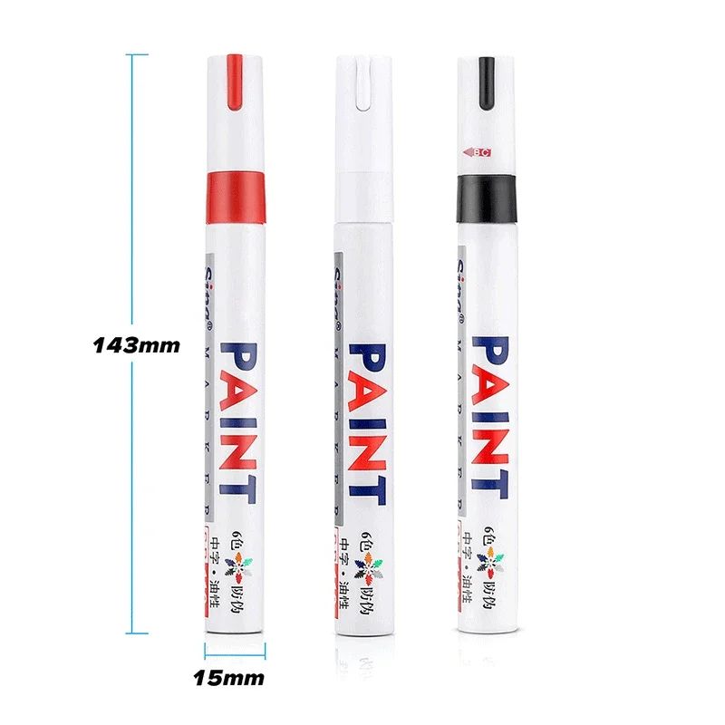 Tyre Paint Pen | Precision Tip for Rubber & Metal | Waterproof, Permanent Finish for Wheels, Treads & Auto Detailing 4