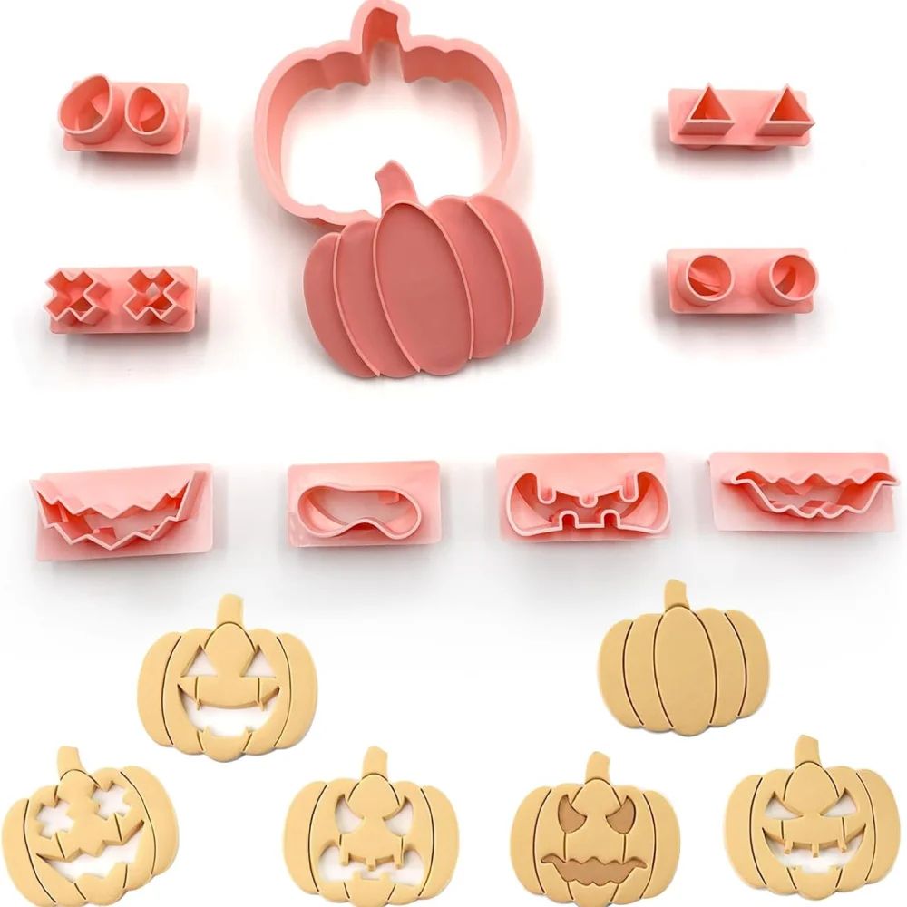 Halloween Mini Cookie Cutter Set | Pumpkin, Skull & Ghost Shapes | Stainless Steel Baking Molds for Fondant & Icing 4