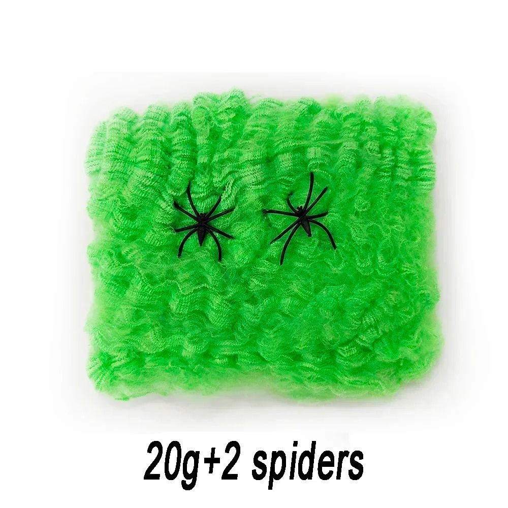 Spider Web Halloween Decoration | Stretchable Cotton Thread Webbing | Covers Large Areas for Instant Spooky Effect 5