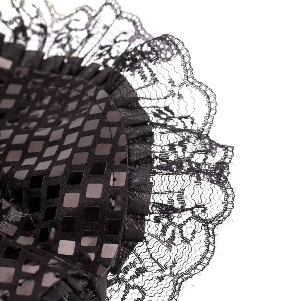 Gothic Witch Hat | Lace & Feather Detail 4