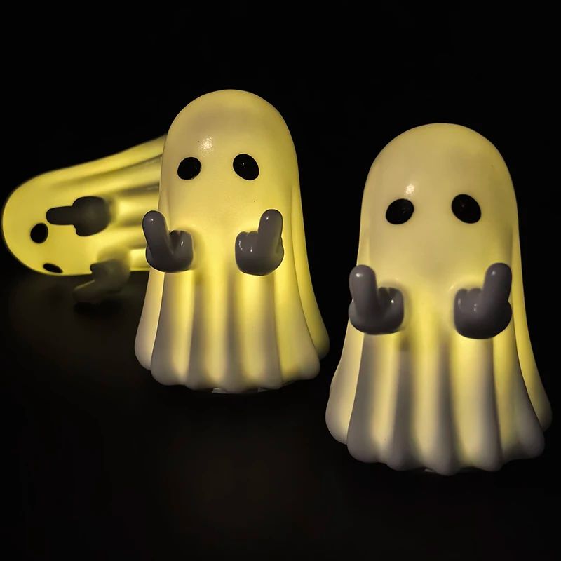 Ghost Figurine Halloween Decoration | Multi-Piece Sets Available | Resin Tabletop Ornament for Desks and Shelves 6