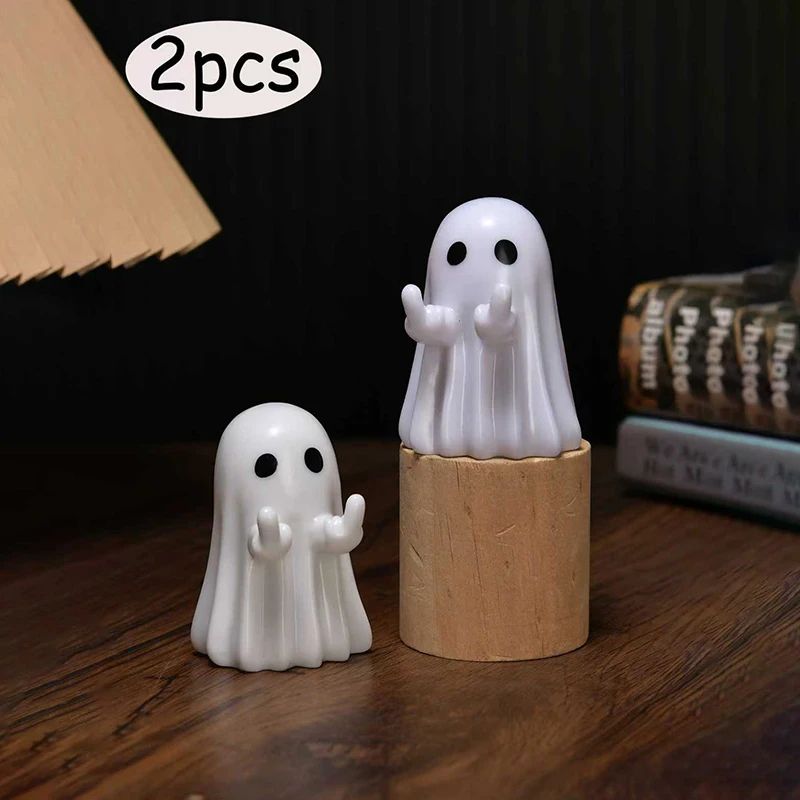 Ghost Figurine Halloween Decoration | Multi-Piece Sets Available | Resin Tabletop Ornament for Desks and Shelves 15
