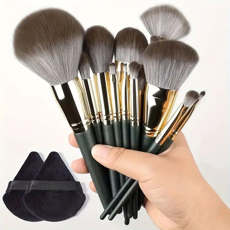 Makeup Brush Set for Women | 13-Piece Kabuki & Blending Brushes | Soft Fluffy Bristles for Flawless Foundation & Eyeshadow 14