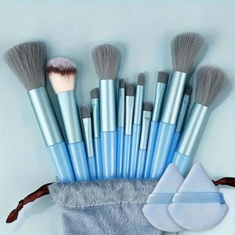 Makeup Brush Set for Women | 13-Piece Kabuki & Blending Brushes | Soft Fluffy Bristles for Flawless Foundation & Eyeshadow 3
