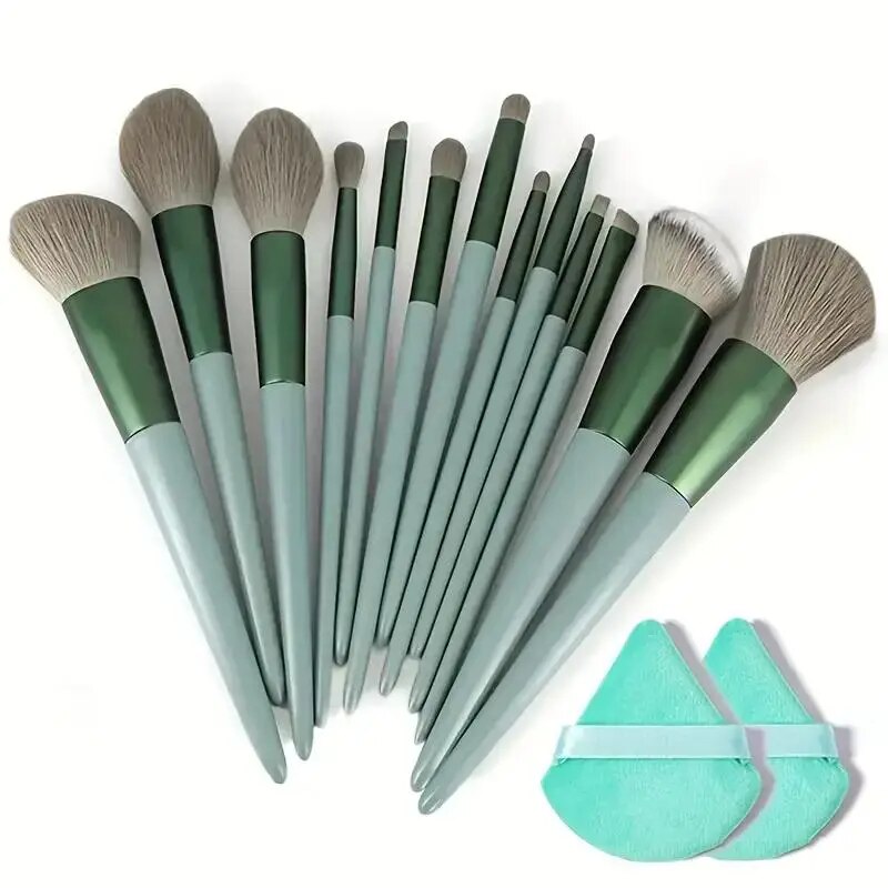 Makeup Brush Set for Women | 13-Piece Kabuki & Blending Brushes | Soft Fluffy Bristles for Flawless Foundation & Eyeshadow 5