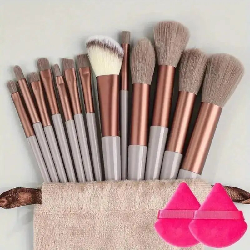 Makeup Brush Set for Women | 13-Piece Kabuki & Blending Brushes | Soft Fluffy Bristles for Flawless Foundation & Eyeshadow 12