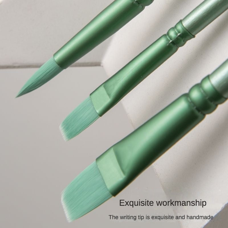 Watercolour Brushes Soft Bristles Round Flat Heads with Shape Retention 3
