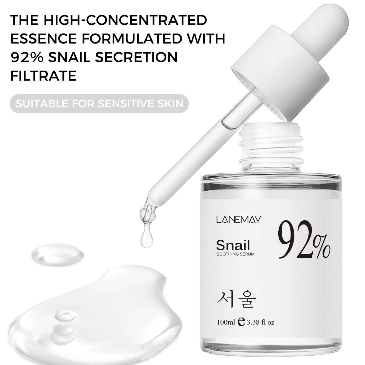 Snail Mucin Facial Serum for Women | 92% Snail Mucin Essence, 100ml | Repairs Skin Barrier & Deeply Hydrates Dry, Sensitive Skin 3