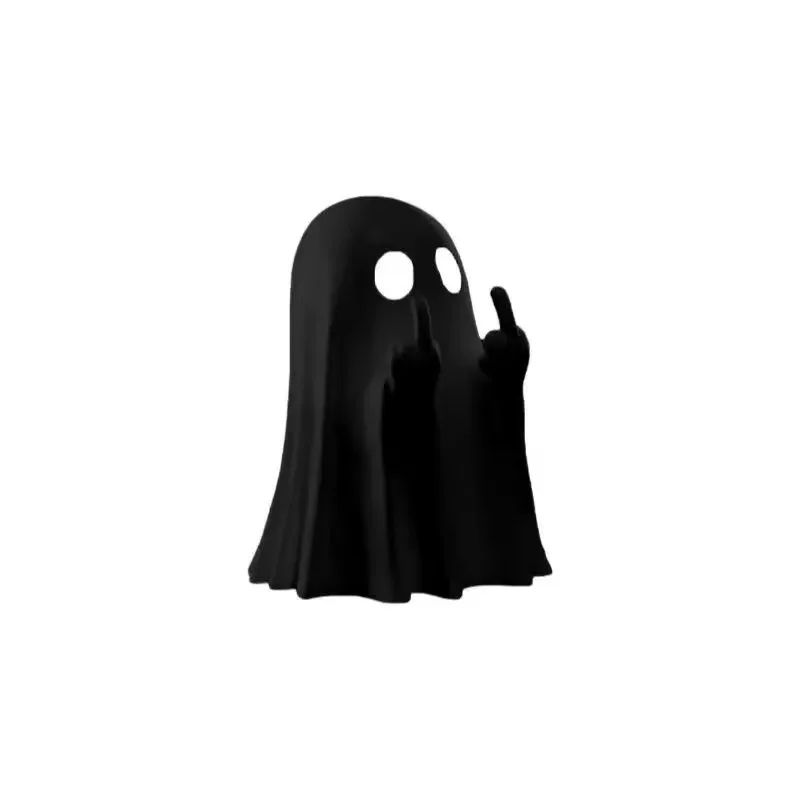 Ghost Figurine Halloween Decor | Cheeky Middle Finger Design | Reusable Statement Piece for Halloween Parties and Gifts 6