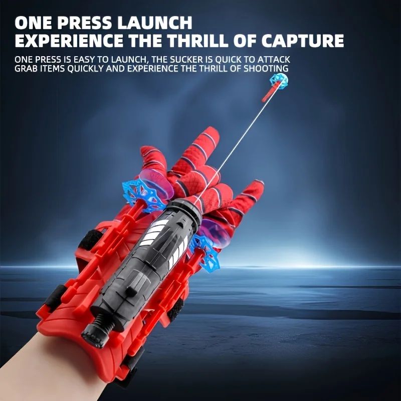 Spider Web Shooter Glove Superhero Cosplay Toy | Wrist-Mounted Shooting Mechanism | Interactive Play for Kids & Adults 2