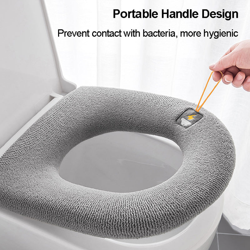 Pumpkin Pattern Toilet Seat Cover Stretch Fabric | Soft Warm Cushion for Standard Seats | Easy Install Autumn Bathroom Décor 4