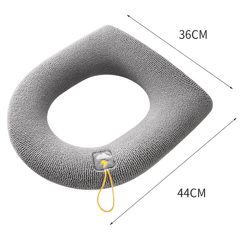 Pumpkin Pattern Toilet Seat Cover Stretch Fabric | Soft Warm Cushion for Standard Seats | Easy Install Autumn Bathroom Décor 6