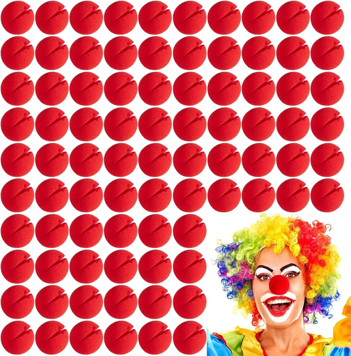 Foam Clown Nose Costume Prop | Soft Lightweight Foam Design | Available in Packs of 1 to 7 for Cosplay, Parties & Halloween 2