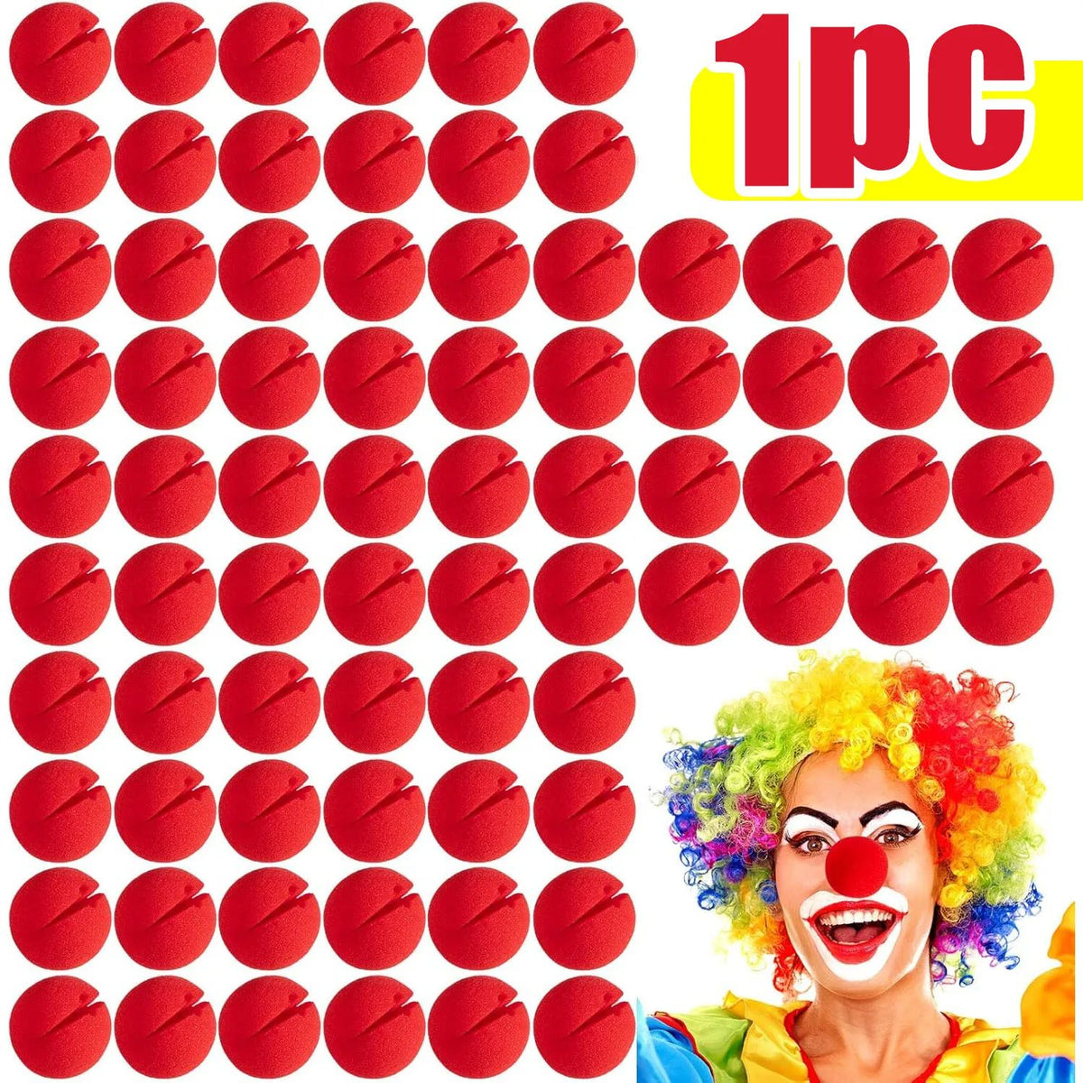 Foam Clown Nose Costume Prop | Soft Lightweight Foam Design | Available in Packs of 1 to 7 for Cosplay, Parties & Halloween 7