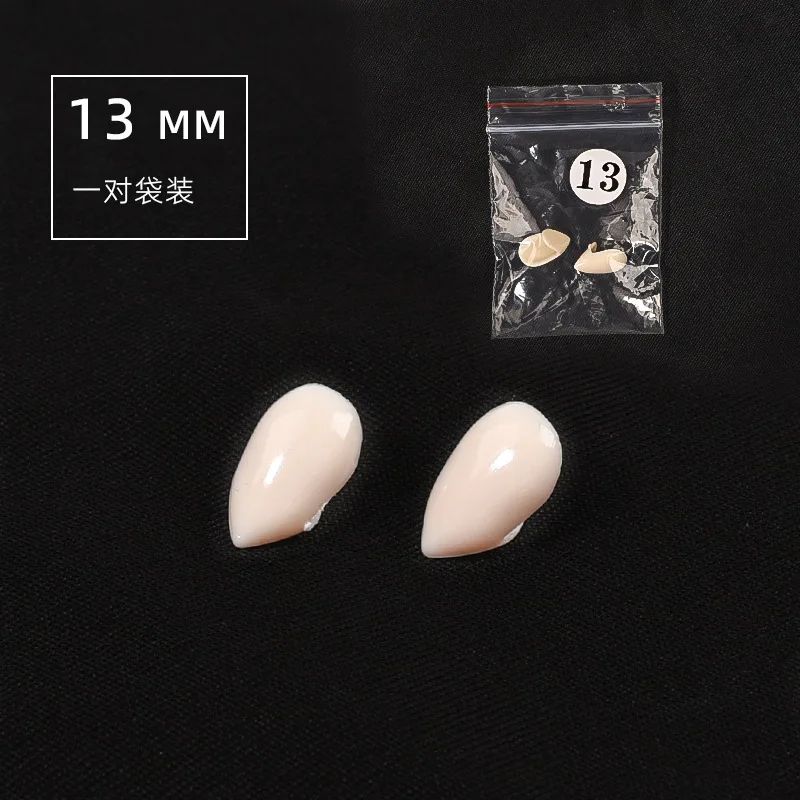 Vampire Fangs Halloween Costume Props | 5 Pairs Realistic Resin Fake Teeth | Reusable Cosplay Fang Set for Parties 7