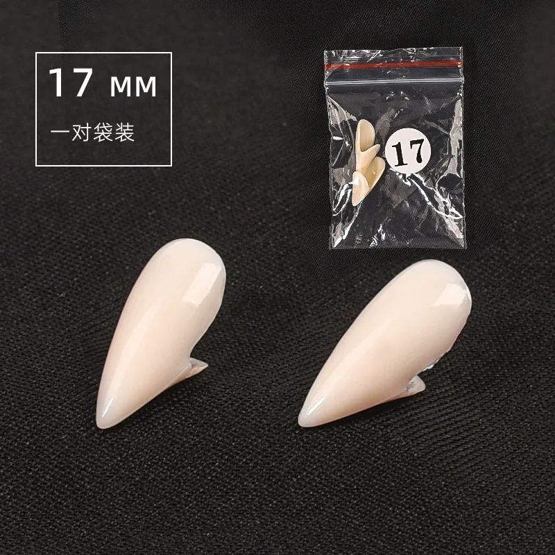 Vampire Fangs Halloween Costume Props | 5 Pairs Realistic Resin Fake Teeth | Reusable Cosplay Fang Set for Parties 9