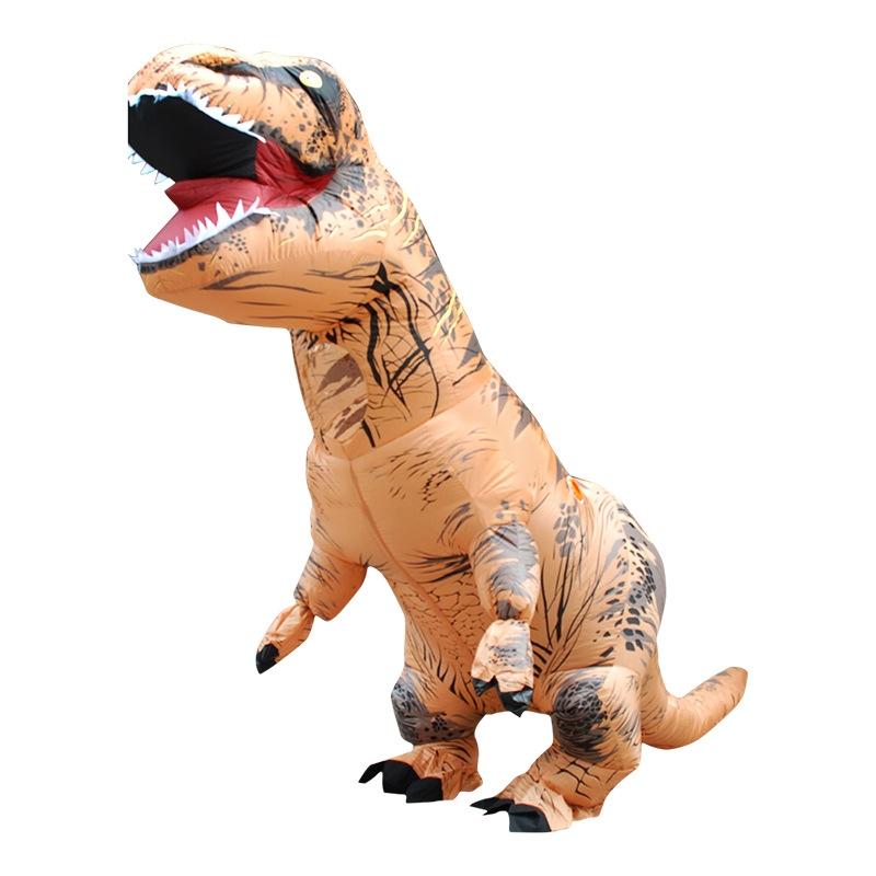 Inflatable T-Rex Dinosaur Costume for Halloween | Fan-Powered Design with Gloves Included | Lightweight Polyester 7