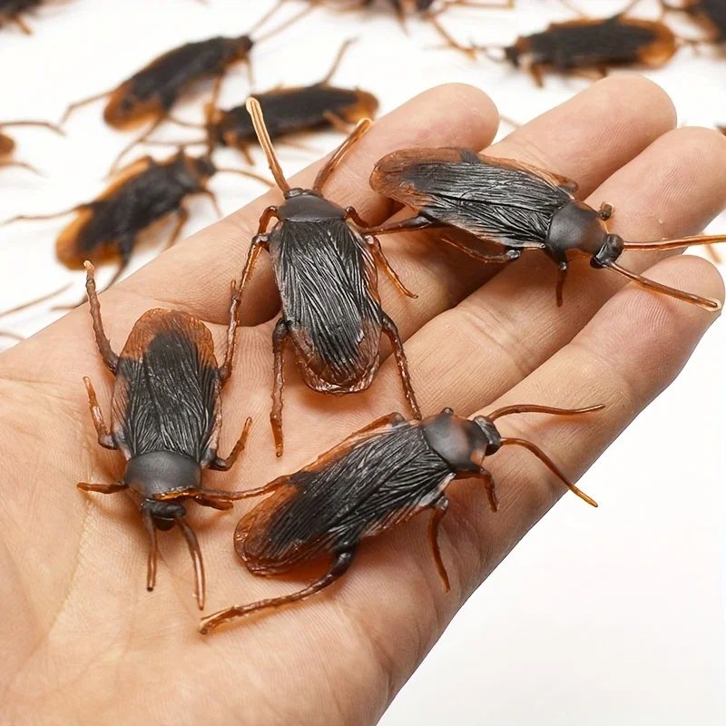 Fake Cockroach Prank Toys for Halloween & Party Pranks | 50-Piece Set, Lifelike Detail | Reusable Novelty Bugs 2