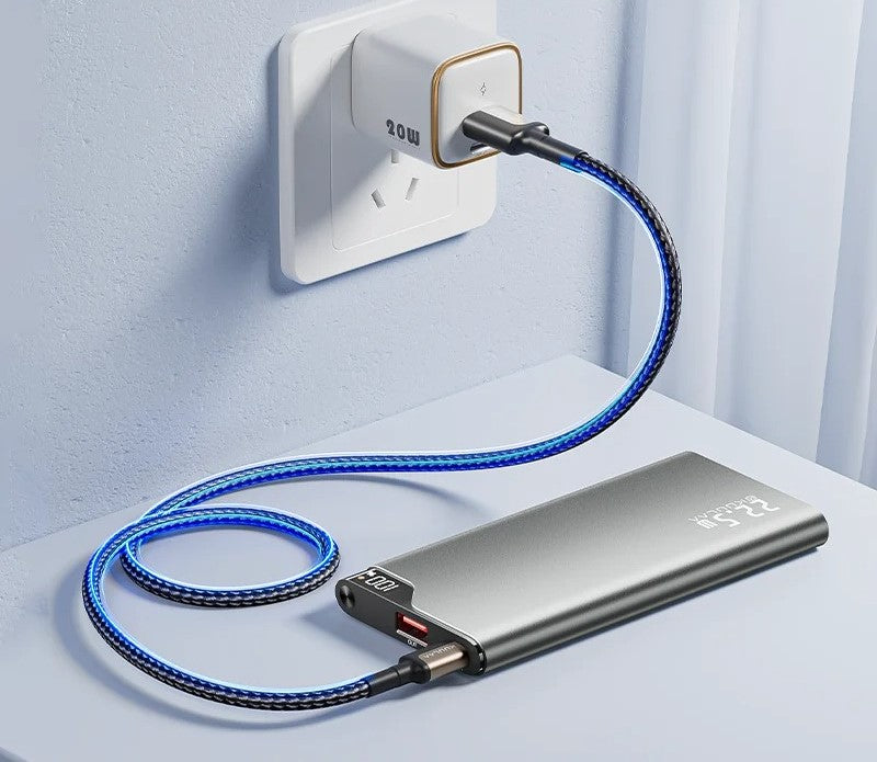 Power Bank with 4 Built-In Cables | 10000mAh PD3.0 & QC3.0 Fast Charging | Foldable Portable Charger, Compact Metal Shell 2