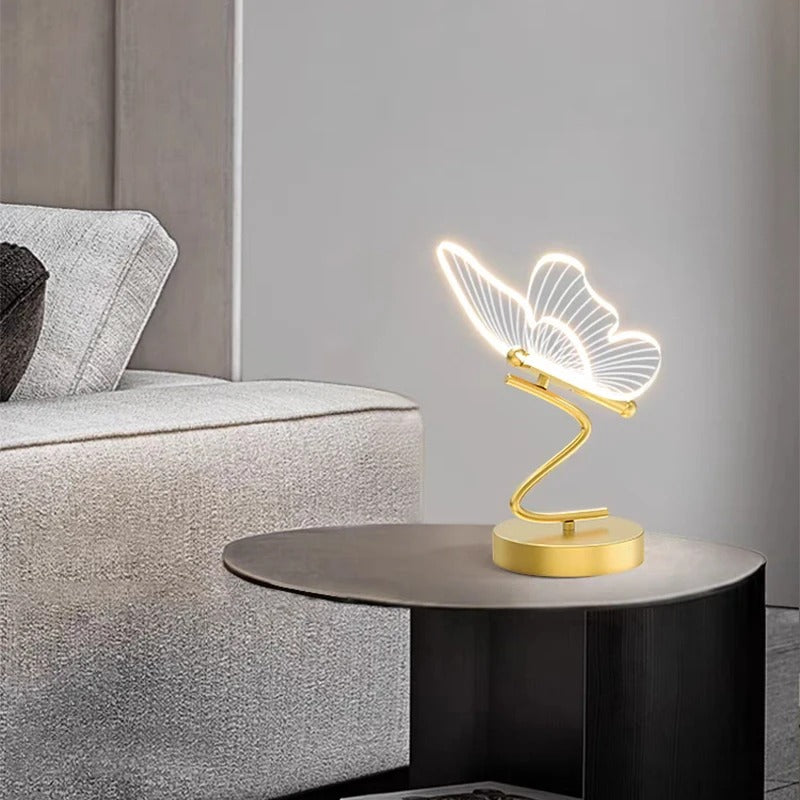 LED Butterfly Table Lamp Metal & Glass | Adjustable Brightness, USB Rechargeable | Modern Accent Light for Living Room, Bedroom 1