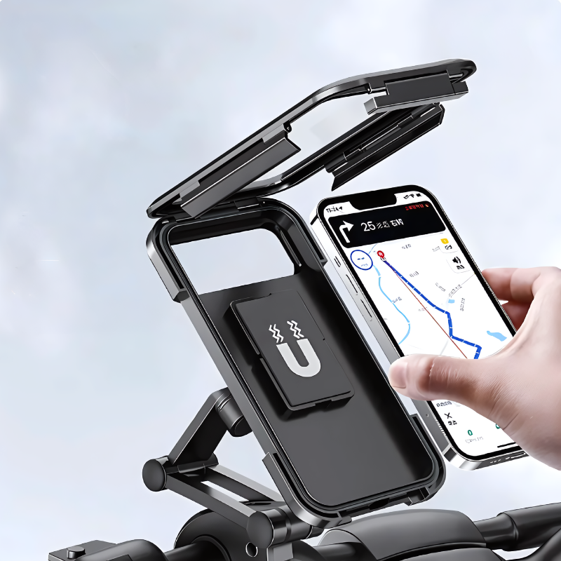Bike Phone Holder Waterproof | 360° Rotation & Touchscreen Access | Fits Phones up to 16.5 cm, Tool-Free Mount 1
