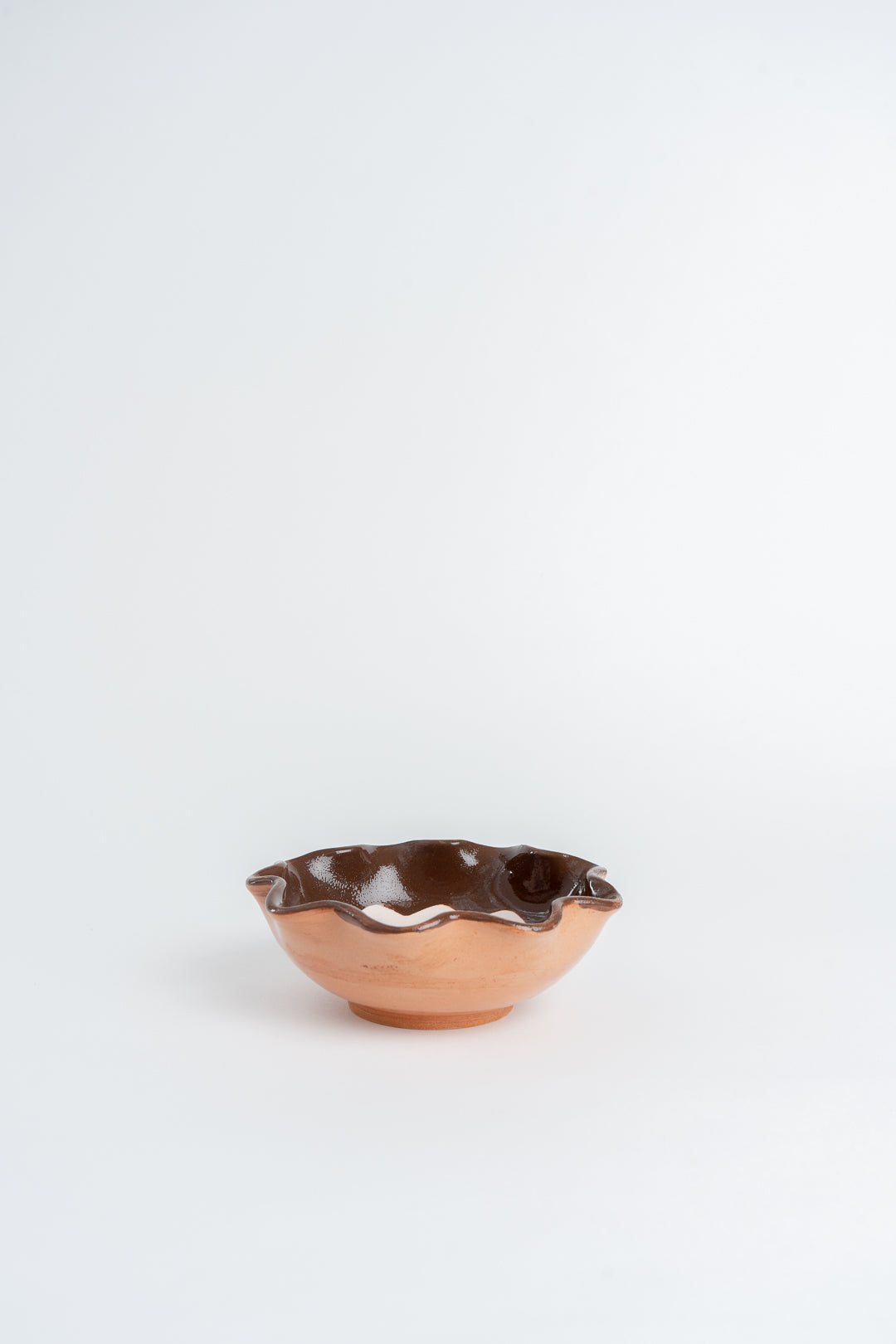 Marbled Ceramic Bowl Handmade | Frill Edge Design, Hand Painted Glaze | Food Safe, Ideal for Snacks, Dips and Gifts 2