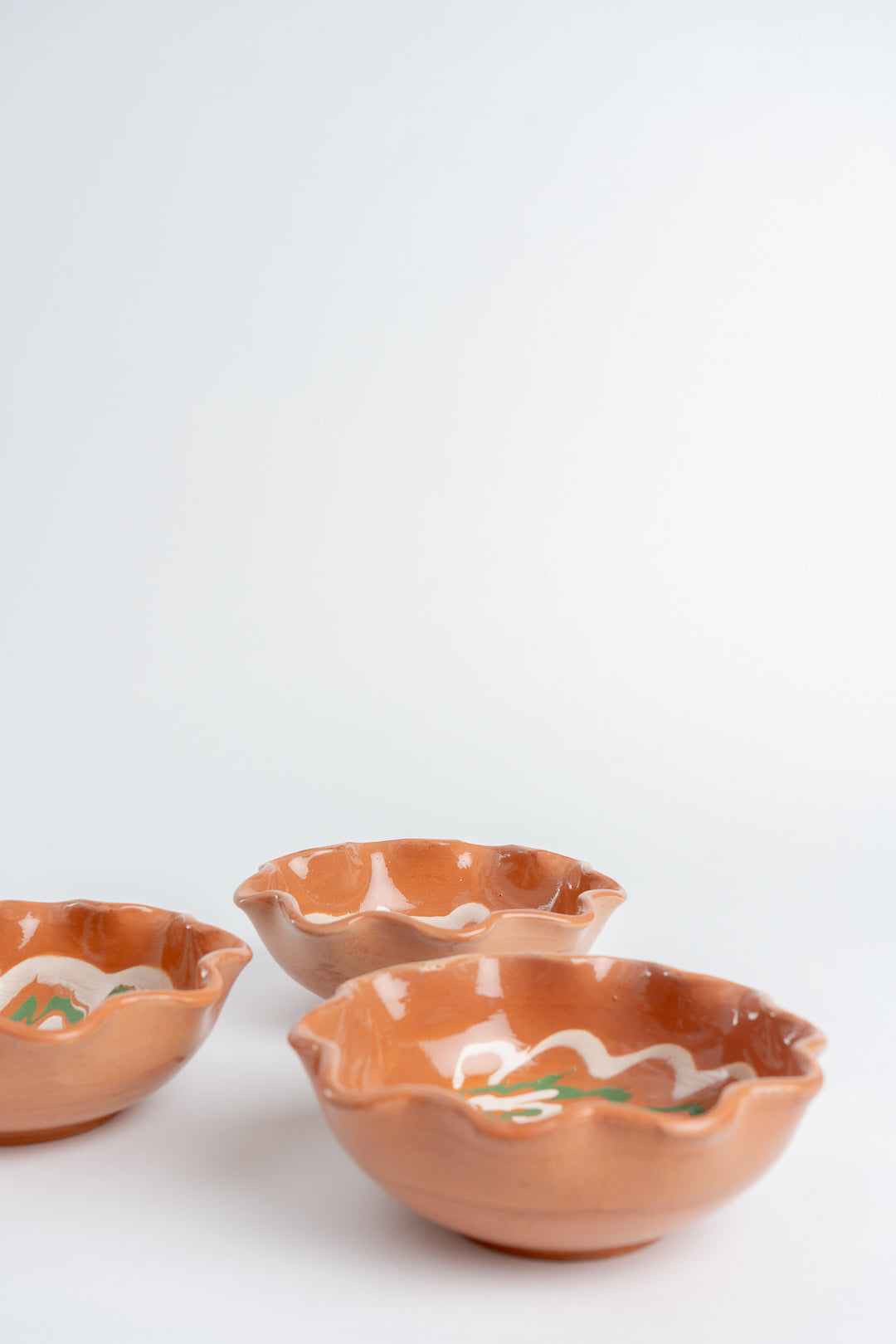 Marbled Ceramic Bowl Handmade | Frill Edge Design, Hand Painted Glaze | Food Safe, Ideal for Snacks, Dips and Gifts 8